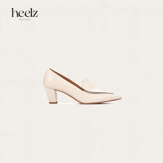 heelz设计师手工鞋履 ｜梯形跟TPU拼接羊皮乐福鞋5.8公分 商品图0