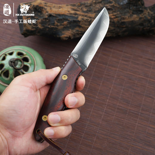 汉道手工版蝰蛇户外战术刀生存刀求生刀具 商品图4