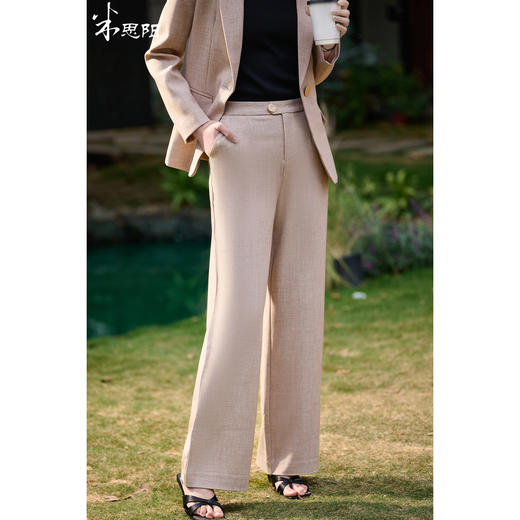 气场西服套装 米思阳2026春新款时尚套装一粒扣长袖西装休闲阔腿裤两件套女（单拍）0877 商品图1