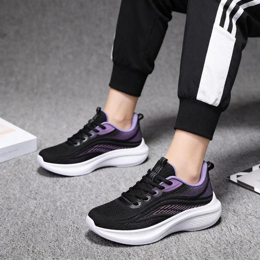 【59.9元2双】运动鞋女士新款时尚韩版潮流飞织透气防滑轻便跑步鞋36-40 商品图4