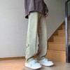 F012840高街风后腿拼接多拉链牛仔裤男女同款 商品缩略图1
