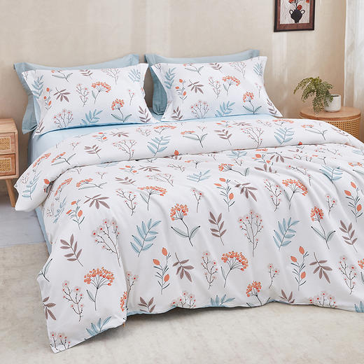 梦洁云朵绵印花四件套：黛容 商品图1