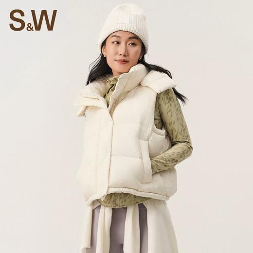 【sw速惟】短款运动羽绒服女士无袖保暖白鸭绒1517 商品图6