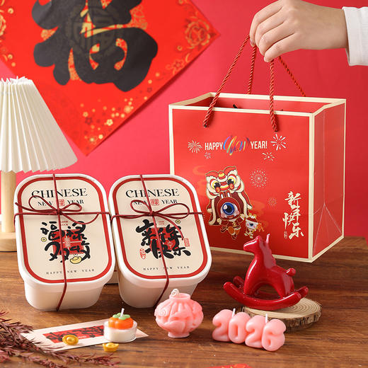 【新年元宵 香薰蜡烛礼盒】 福禄寿喜创意造型香薰 春节送礼 香氛套装 创意氛围礼盒 商品图1