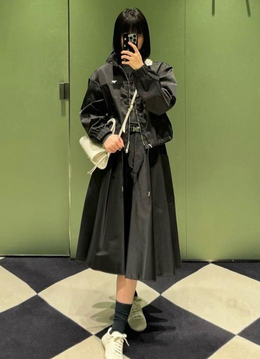 女款尼龙短款连帽外套he020 商品图3