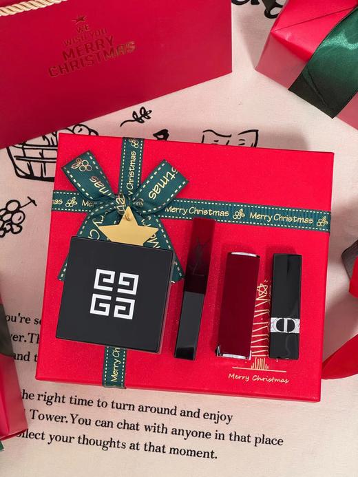 F012828四宫格散粉+红丝绒口红散粉星星四件套 商品图4