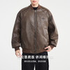 墨麦客美式休闲PU男士羽绒服2025冬季新款棒球领羽绒夹克男88857 商品缩略图1