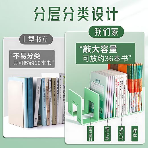 开学福利！【升级加厚 四个装】书立架桌面固定书本收纳神器高中学生儿童书立书夹书桌书架置物架 商品图4