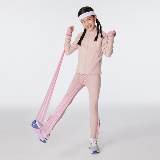 onmygame女童瑜伽裤春季儿童鲨鱼裤高弹力紧身裤花边运动裤长裤 商品图4