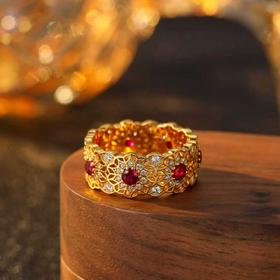 【现货11码  13码 15码  17码】鸿运当头戒指  新的一年 好运buff  鸿运当头  银镀金首饰  （非质量问题  不退不换）