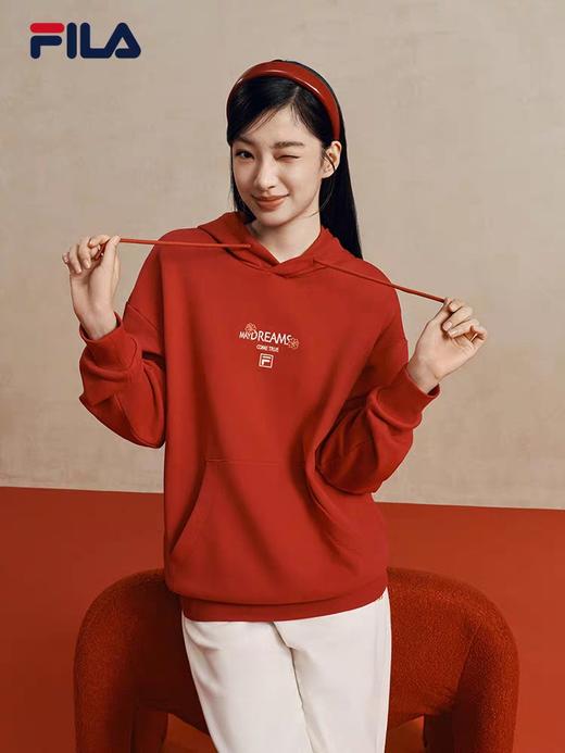 马上起飞2026春新款情侣款海棠花毛圈刺绣帽衫连帽卫衣 Z-15818 商品图8