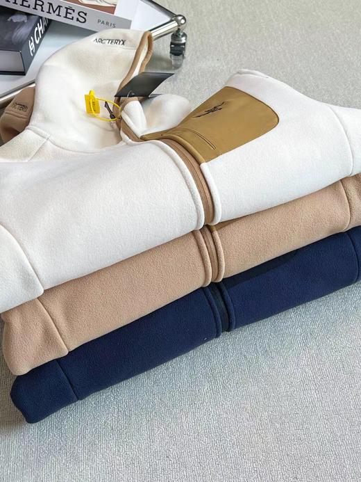 F012819秋冬情侣款加厚绒摇粒绒连帽夹克外套 商品图3