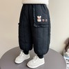 冬季新款儿童兔子口袋花边棉裤2025韩版女童洋气校园裤童装代发潮 商品缩略图0