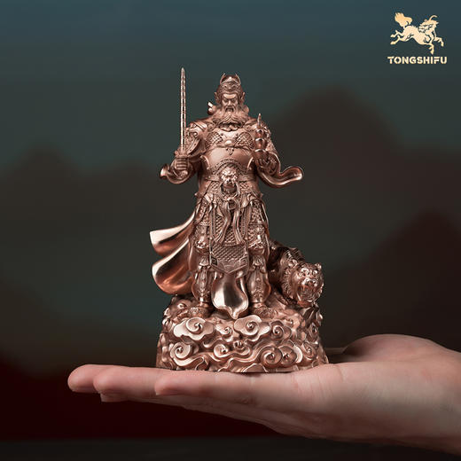 铜师傅 见微系列《玄坛神威》武财神赵公明紫铜摆件 家居工艺品 商品图3