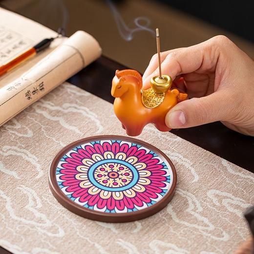 【马年限定❗️马上有钱香插摆件】优雅香伴，寓意满满，马上有财！爆款茶宠家用中式送礼香插香座茶台桌面香薰 商品图3