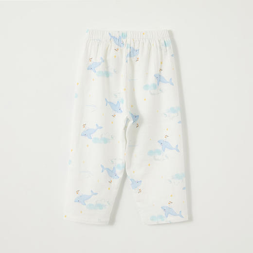 怡比云鲸之境家居长袖开襟套装HY26SPN103白蓝色调（90#-130#） 商品图10