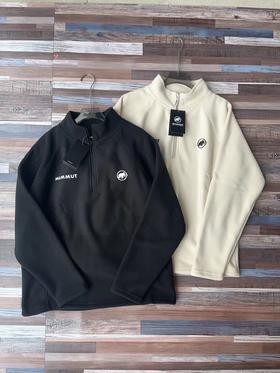 F012815轻量摇粒绒运动透气立领拉链半开襟抓绒上衣