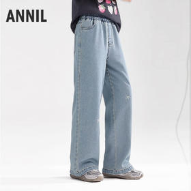 女童全腰牛仔单裤夏季新款安奈儿童装EG626677