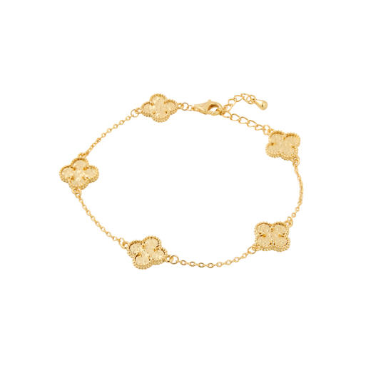 三彩2026新款国风四叶窗花手链锤纹肌理光泽小众轻奢优雅通勤约会 商品图4