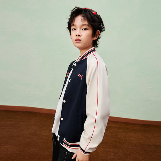 PUMA彪马童装2026春季新款儿童针织便服男童棒球服 商品图2