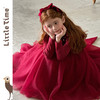 littletime女童公主裙2025秋冬红色亮片网纱连衣裙甜美生日礼服裙 商品缩略图3
