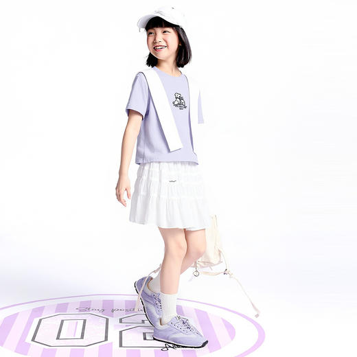 女童圆领短袖针织衫夏季新款安奈儿童装EG621727 商品图3