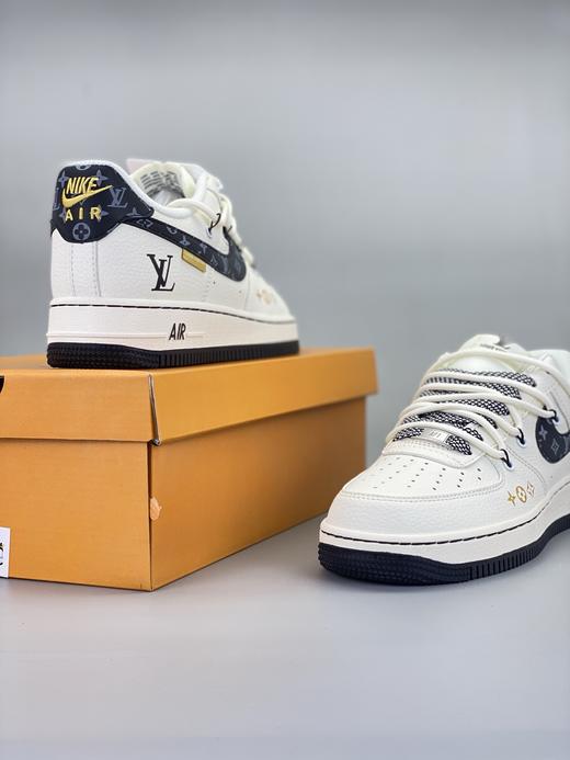 【年终清仓福利】NIke Air Force 1 '07 Low “LV联名——蓝勾抽绳”空军一号 专供外贸渠道 全掌内置蜂窝气垫 纯正版型 商品图4