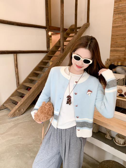 <曾小咸推荐>2.8现货秒杀 ！微信超特价！立体小蘑菇针织开衫 日常199.99 立减110 秒杀89.99！！ 商品图8