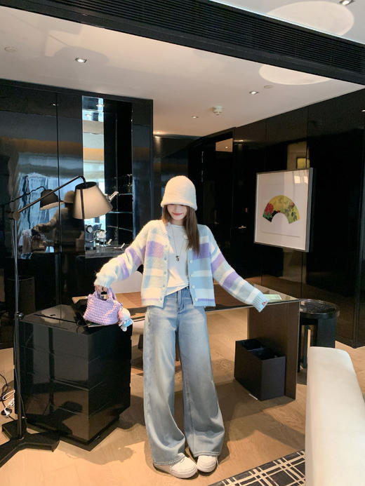 <曾小咸推荐>现货秒杀 ！微信超特价！彩色条纹针织开衫 日常209.99 立减120 秒杀89.99！！ 商品图13