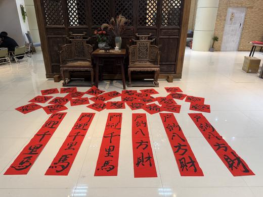 【新春送福】东东方方一白老师亲写新春马运对联每晚20点随机赠送18幅，支持定制，全国邮费6元截止2月8号 商品图2