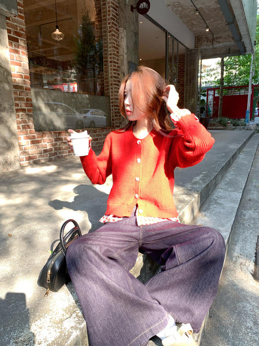 <曾小咸推荐>2.7现货秒杀 ！微信超特价！格子拼接针织开衫 日常229.99 立减130 秒杀99.99！！ 商品图6