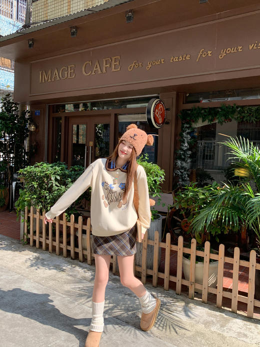 <曾小咸推荐> 2.5 现货秒杀 ！微信超特价！小马印花撞色翻领卫衣 日常209.99 立减120 秒杀89.99！！ 商品图6