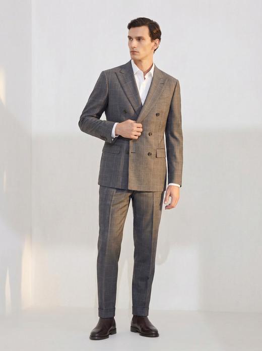 「40款可选」杰尼亚 Cloth Ermenegildo Zegna TROFEO 全麻衬西装套装 商品图2