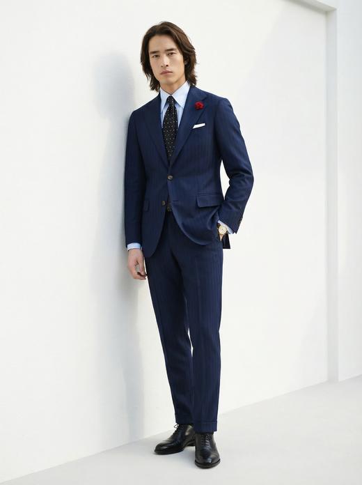 「40款可选」T.INGENIATOR Drape 高克重澳洲美丽诺羊毛全麻衬工艺西装套装 商品图1