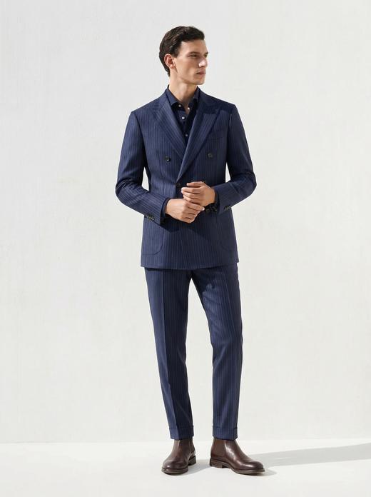 「40款可选」杰尼亚 Cloth Ermenegildo Zegna TROFEO 全麻衬西装套装 商品图3