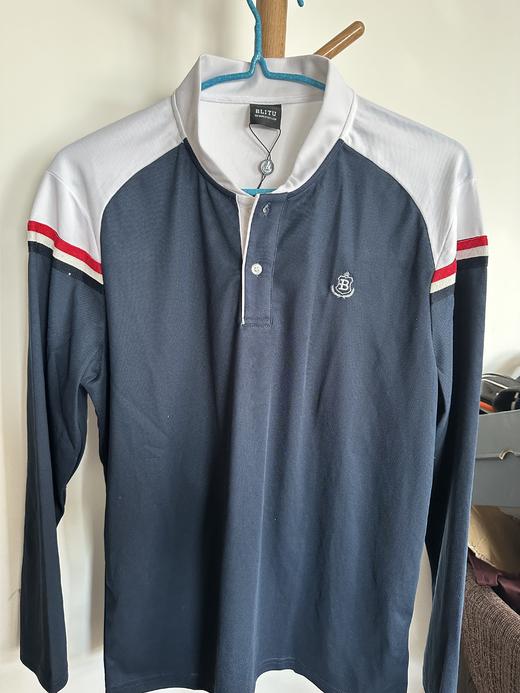 百乐图蓝白拼色男士长袖XXL码秒杀价68元 商品图0