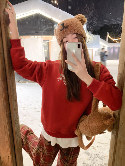 <曾小咸推荐>2.8现货秒杀 ！微信超特价！蝴蝶结加绒卫衣 日常179.99 立减90 秒杀89.99！！ 商品图12