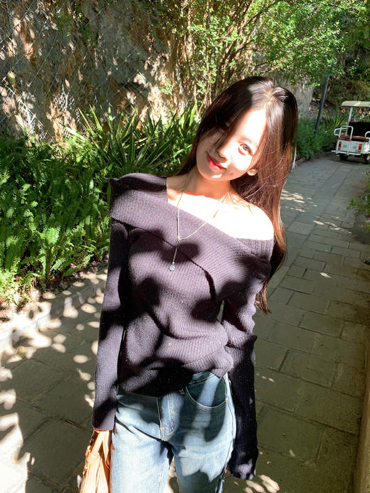 <曾小咸推荐>2.6 现货秒杀 ！微信超特价！3色一字肩针织衫 日常139.99 立减60 秒杀79.99！！ 商品图14