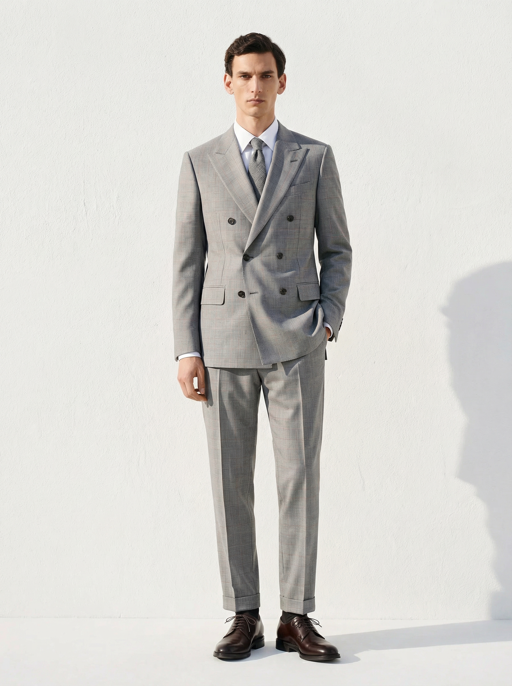 「40款可选」杰尼亚 Cloth Ermenegildo Zegna TROFEO 全麻衬西装套装
