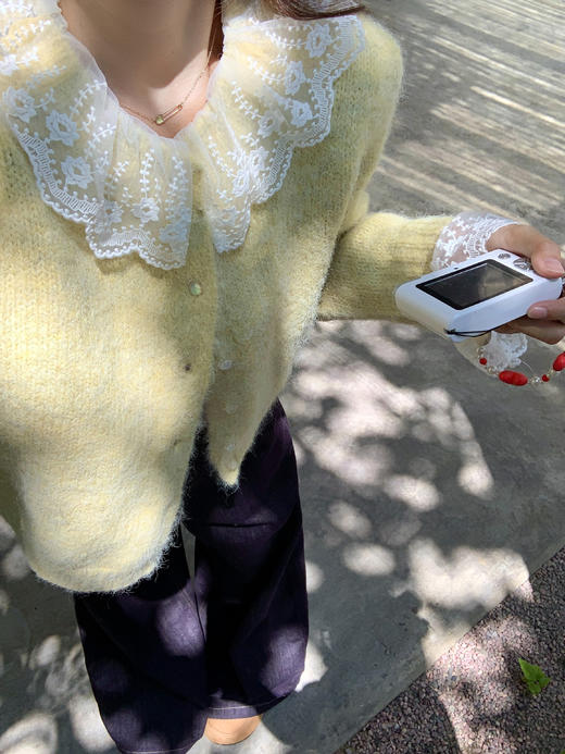 <曾小咸推荐>2.8现货秒杀 ！微信超特价！蕾丝花边毛衣开衫 日常189.99 立减90 秒杀99.99！！ 商品图8