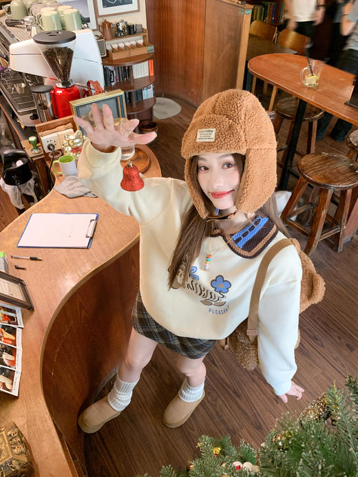 <曾小咸推荐> 2.5 现货秒杀 ！微信超特价！小马印花撞色翻领卫衣 日常209.99 立减120 秒杀89.99！！ 商品图13