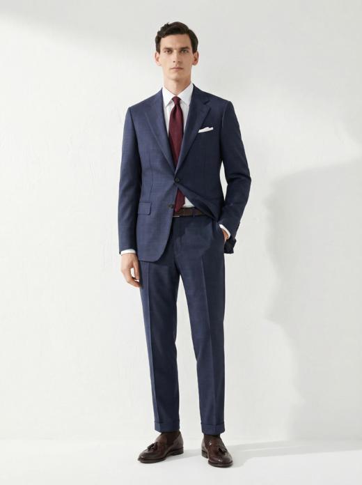 「40款可选」杰尼亚 Cloth Ermenegildo Zegna TROFEO 全麻衬西装套装 商品图1