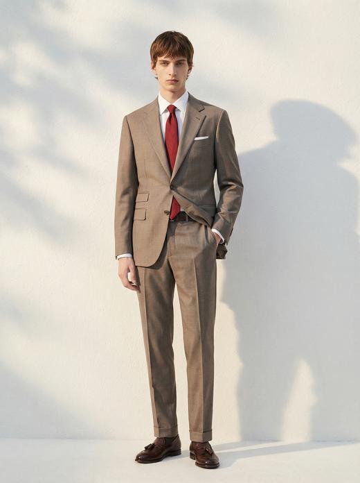「53款可选」Loro Piana Super 130's 澳洲美丽诺羊毛全麻衬西装套装 商品图3