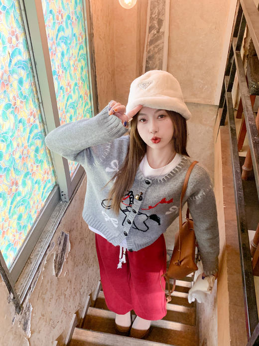 <曾小咸推荐>2.14现货秒杀 ！微信超特价！韩系可爱卡通刺绣毛衣 日常229.99 立减130 秒杀99.99！！ 商品图13