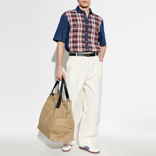 DSQUARED2 男士多色格子图案牛仔短袖衬衫 混色 S74DM1007 D35423 002F 商品图4