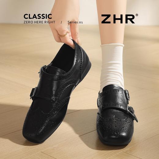 ZHR则则复古布洛克雕花深口单鞋女2026春季新款轻便舒适气质女鞋 商品图1