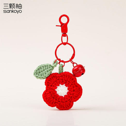 【卡通可爱❗️时尚感满满】毛绒小花朵钥匙扣可爱勾线仿真花钥匙链情侣包包挂件教师节小礼物。jc 商品图0