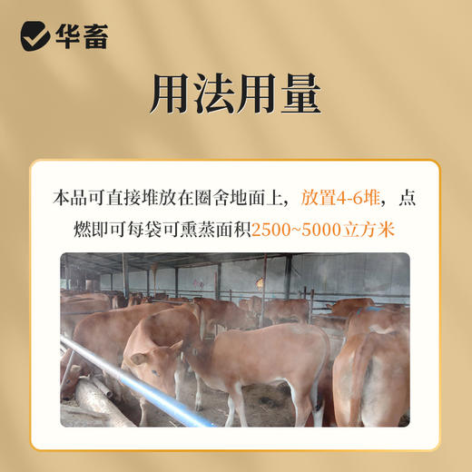 华畜烟熏消毒散兽用猪牛羊鸡舍烟熏王剂养殖场烟雾熏蒸消毒添加剂 商品图4