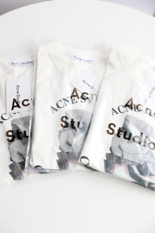 徽标大印花tee，宽松休闲半袖儿。白色图案圆领套头式t恤E012966 商品图11