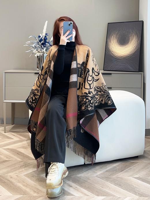 巴宝莉 新《战马双面斗篷》美拉德色 深浅二色(DSX) 商品图9